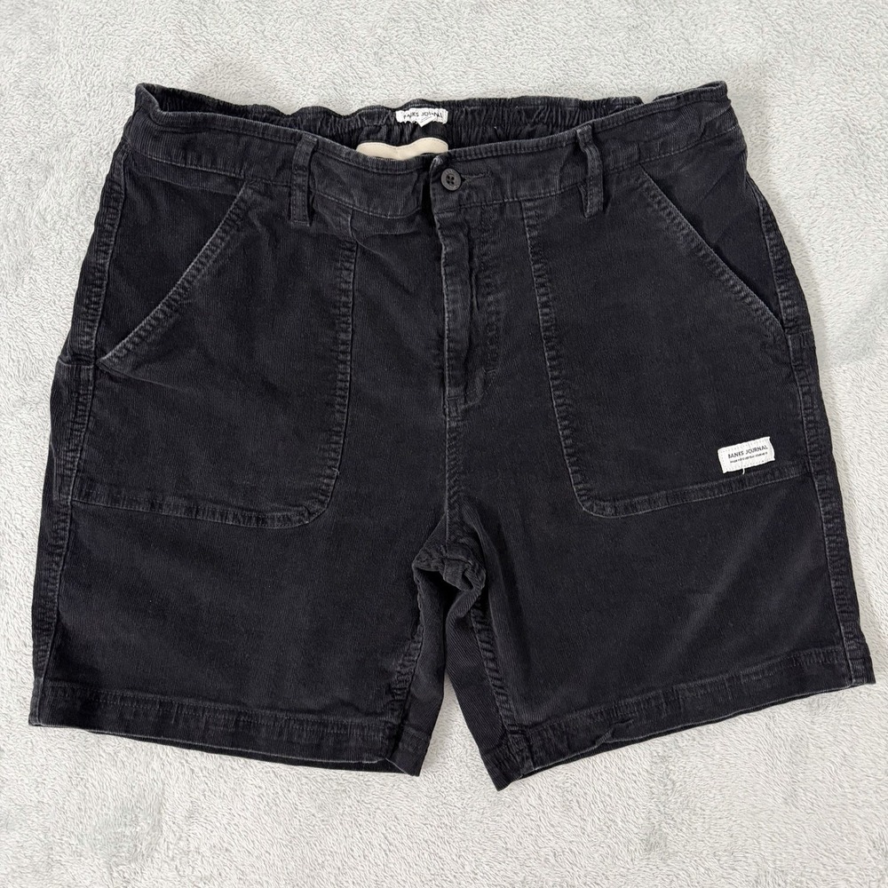 Banks Journal Big Bear Walkshort Shorts Mens 38 Gray Corduroy Casual Preppy